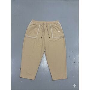 Nike Sportswear Utility Pants Women XXL Tan Khaki Sherpa Fleece Pocket Baggy